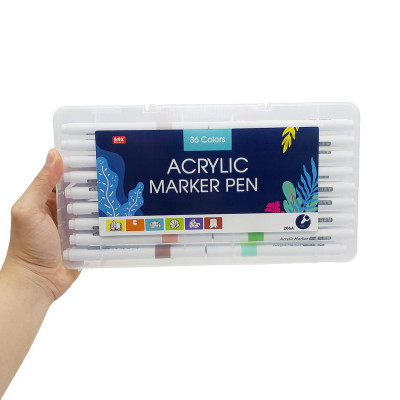 Hộp 36 Bút Lông Màu Acrylic Marker - Sheng Bo Shi 206A