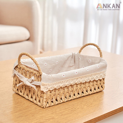 Giỏ Cói Vintage Có Quai – Đựng Đồ, Đi Picnic, Decor Nhà Cửa