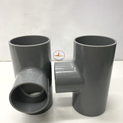 Tê giảm 75 x 60 nhựa PVC Bình Minh _ T75x60