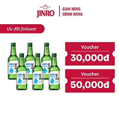 [CHÍNH HÃNG] Soju Hàn Quốc JINRO FRESH 360ml - Combo 6 chai