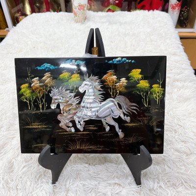 Tranh sơn mài cẩn ốc xà cừ cao cấp, ốc chìm, hàng xuất khẩu size 20x30 cm treo tường, trang trí làm quà tặng,...