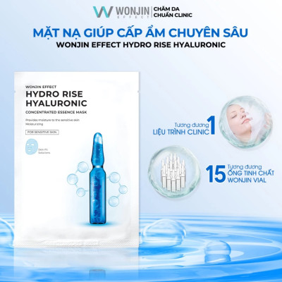Combo 10 Mặt Nạ Truyền HA Cấp Ẩm Chuyên Sâu WonJin Effect Hydro Rise Hyaluronic Mask