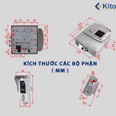 Khóa thông minh Kitos KT-DL02 Pro vân tay 2 chiều
