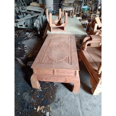 Bàn ghế tần thủy hoàng gỗ gõ tay 12 bàn đục đẹp