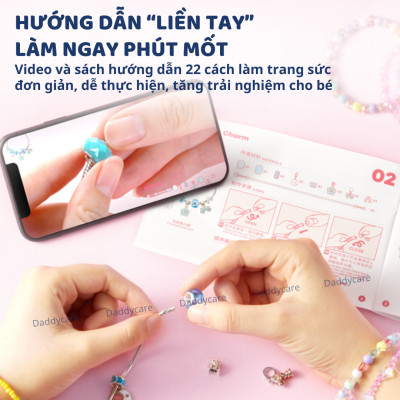 Phụ kiện cho bé gái vòng tay, vòng charm, sơn móng tay Mideer Girls Power Lacing Beads