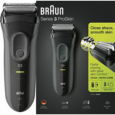 Máy cạo râu Braun Series 3 Proskin Model 3000S Hàng Chính Hãng