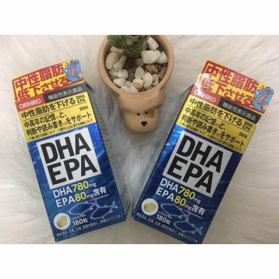 Viên Uống DHA EPA Orihiro Nhật Bản 180 Viên, Mẫu mới - Nội địa Nhật Bản