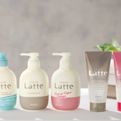 Dầu Xả Phục Hồi Tóc Hư Tổn Dành Cho Cả Gia Đình Ma & Me Kracie Ma & Me Latte Damage Repair Conditioner 490g