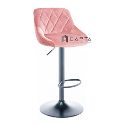 Ghế quầy bar nệm vải CB2261A-F Nội thất Capta Ghế quầy bar nệm vải nhung chân mâm sơn đen