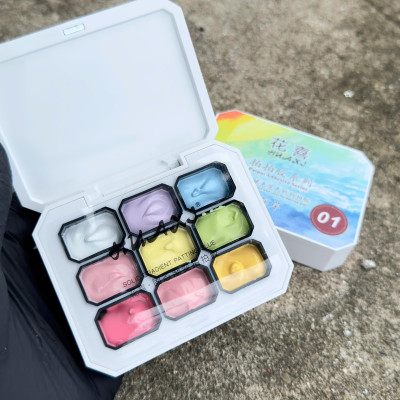 Set Gel Dặm Huaxi 9 Màu Số 01 Nhiều Màu Siêu Xinh Chất Đặc Mịn Không Cần Pha Bột Làm Nail Mùa Hè Phong Cách Hàn Quốc