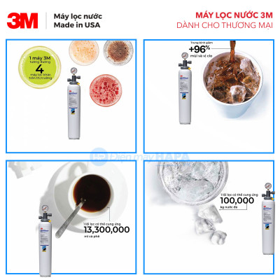 Máy Lọc Nước 3M ICE190-S Chuyên Dùng Cho Nhà Hàng, Quán Cà Phê, Căntin, Horeca - Hàng Chính Hãng 3M, Nhập Khẩu Mỹ