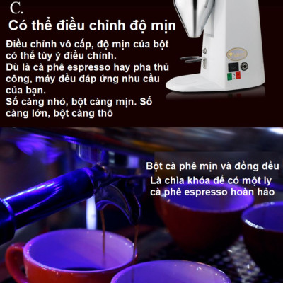 Máy xay hạt cà phê chuyên nghiệp dùng cho quán cà phê L-Beans 900A Công suất: 360W~1/2HP và tốc độ 1.450 vòng/phút với 6 – 9kg/giờ - HÀNG NHẬP KHẨU