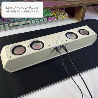 Loa bluetooth JK-1119, Loa Máy Tính Gaming Soundbar Để Bàn Led RGB Âm Bass Mạnh Mẽ + tặng dây 3.5 - Hàng nhập khẩu