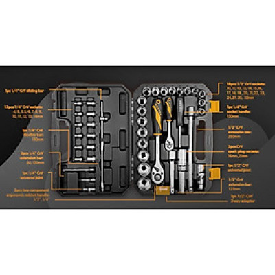 BỘ DỤNG CỤ MỞ BULONG 45 CHI TIẾT TOLSEN 15142 - HÀNG CHÍNH HÃNG