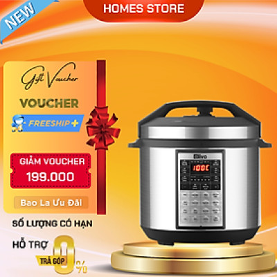Nồi Áp Suất Điện Olivo PC60 Ruột Inox 6L Thương Hiệu Mỹ Gồm 16 Chức Năng Công Suất 1000 W - Hàng Chính Hãng