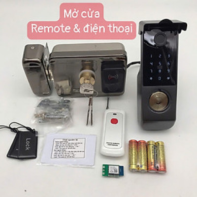 Khóa thông minh chống nước G04RW.2M - 2 Mặt vân tay trong ngoài + Remote & App Tuya wifi ( Hàng nhập khẩu)