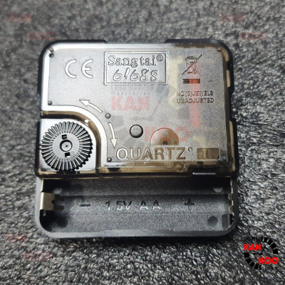 Máy đồng hồ treo tường  (KIM TRÔI)- Silent Quartz hiệu 6168s trục đồng dài 11mm (cốt cao 18mm) bảo hành 12 tháng