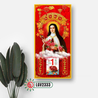 Lịch Gỗ Công Giáo Treo Tường IMWI LGV2333 - 79cm x 39cm