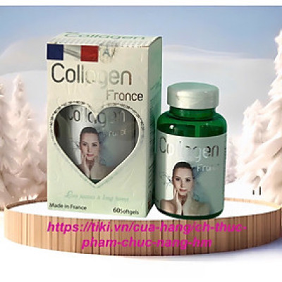 Collagen France 3600 mg - Hộp 60 viên - Viên uống làm đẹp, trẻ hóa da giúp tóc móng chắc khỏe