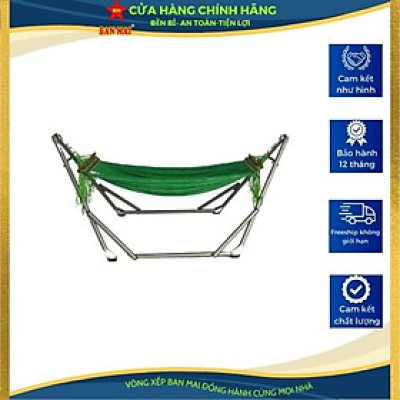 Võng xếp BAN MAI, võng cho trẻ em, nguyên bộ gồm khung võng và lưới võng (Giao màu ngẫu nhiên)