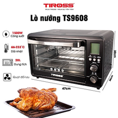 Lò nướng Tiross TS9608 28 lít - Hàng chính hãng