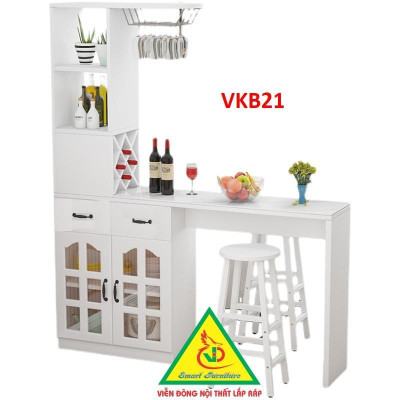 Quầy bar mini kết hợp tủ rượu VKB21 ( không kèm ghế) - Nội thất lắp ráp Viendong Adv