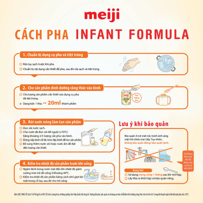 Thùng 8 Lon sữa Meiji Infant Formula 800g (Cho trẻ từ 0-1 tuổi)