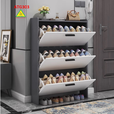 Tủ giày thông minh cánh lật, tủ giày bằng gỗ MDF ATG303