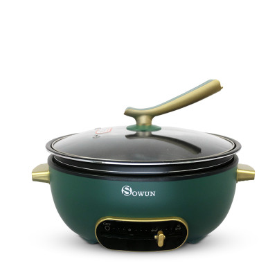 Nồi Lẩu Điện SOWUN SW6020 5L. Đế Tách Rời Chống Dính Có Thể Chiên Xào Nấu Hoặc Dùng Để Ăn Lẩu