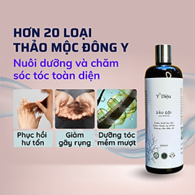 Dầu gội thảo dược Y Diệu, dưỡng tóc mềm mượt, phục hồi tóc hư tổn, giảm rụng tóc, hương thơm tự nhiên, không silicone