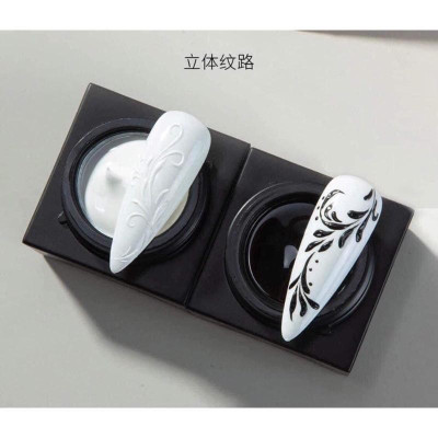 Gel Vẽ Nổi Đen Trắng Làm Nail, Chất Đặc 10g Cho Thợ Nail, Tạo Hình 3D Sóng Lượn Hot Trend Đa Năng Siêu Đẹp Không Chảy Sơn Gel Nữ