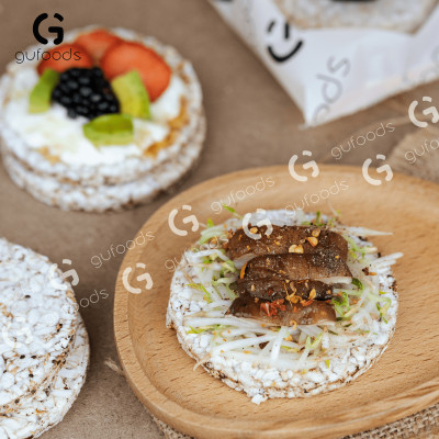 Bánh gạo lứt Hữu cơ GUfoods - Thành phần gạo lứt organic, Không đường, Không chiên dầu, Lành mạnh, Phù hợp Eat clean, Ăn vặt healthy, Thực dưỡng, Tập gym, Thuần chay