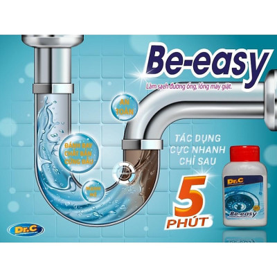 Bột Làm Sạch Đường Ống Thoát, Chậu Rửa, Lavabo, Lồng Máy Giặt, Thông Bồn Cầu Dr.C Chai 100gr