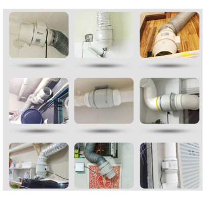 Quạt hút thông gió phi 150 - Quạt hút gió đồng trục cấp khí tươi cho công trình nhà - Hàng chính hãng GDXLFJ siêu chống ồn