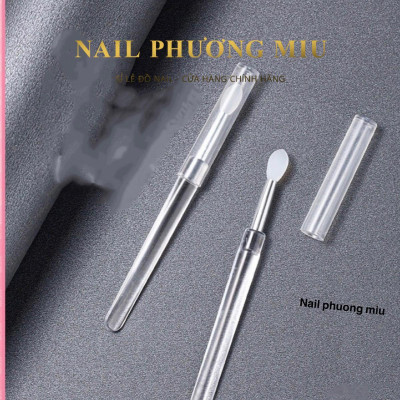 Cọ Chà Tráng Gương Silicon Trong Suốt Bám Bột Tán Màu Tráng Gương Siêu Tiện Lợi, Có Nắp, Dẻo Dai, Đàn Hồi Tốt, Sử Dụng Được Nhiều Lần