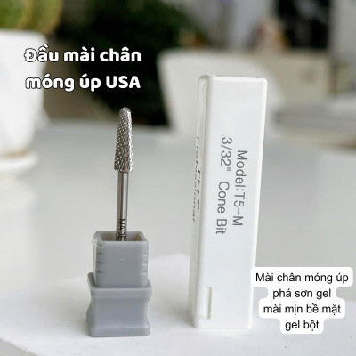 Combo 5 Đầu Mài Titan Cao Cấp Tặng Chổi, Tặng Hộp Đựng Đầu Mài, Kèm 50 Nhám Tím Mini 120/240 Làm Nail PHƯƠNG MIU, Đầu Mài Mịn