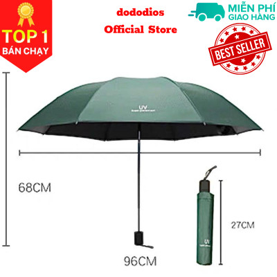 [Tặng vỏ bọc ô] Ô tự động có nút đóng mở - Ô che nắng che mưa, Dù gấp gọn phủ lớp chống tia UV - Chính hãng dododios