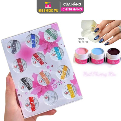 Set Gel Vẽ Móng 12 Màu FENG SHANGMEI Cao Cấp Cao Cấp Làm Nail, Vẽ Hoa Nổi Đậm Đặc Nail Phương Miu Nữ Women