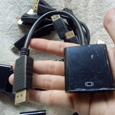 Cáp Chuyển đổi cổng Displayport ra cổng VGA dùng để kết nối máy tính với tivi, máy chiếu - Hàng chính hãng