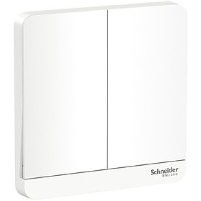 Bộ công tắc đôi 1 chiều 16AX, có đèn LED, Schneider Electric dòng AvatarOn