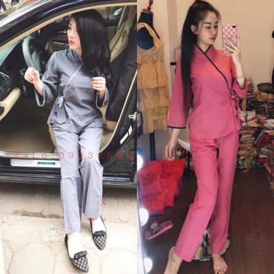 ĐỒ LAM ĐI CHÙA  Mẫu Nhật Nơ Không Thêu