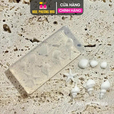 Khuôn in 3D Silicon Tạo Hình Sao Sò Ốc Biển 7 Mẫu To Nhỏ Làm Nail Mùa Hè Siêu Xinh, Thiết Kế Đáng Yêu Trang Trí Móng Nghệ Thuật