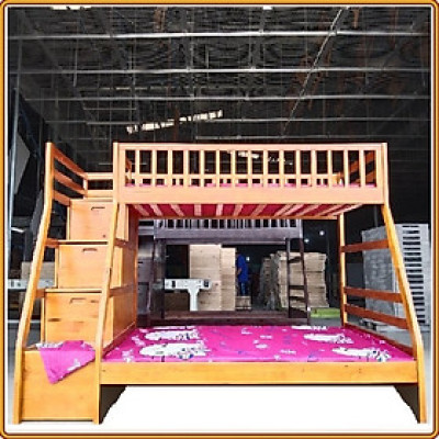 Giường 2 Tầng Belle Espirit Gỗ Tự Nhiên Cao Cấp - Vàng Gỗ