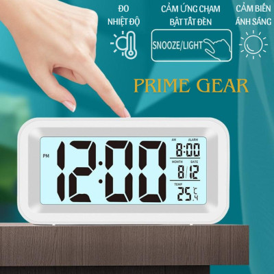 [Hàng chính hãƞg] Đồng Hồ Báo Thức Điện Tử Để Bàn Màn Hình LCD Đa Chức Năng Thời Gian Lịch Báo Thức Nhiệt Độ Decor Decor Phòng Trang trí nhà (tặng kèm pin)