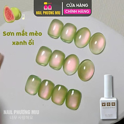 Sơn Mắt Mèo Xanh Ổi Vendeeni Siêu Hot Mùa Hè Làm Nail Tạo Hiệu Ứng Kính Sáng Bóng, Sơn Gel Ngọc Trai Xanh Pastel Trang Trí Móng Tay Nghệ Thuật