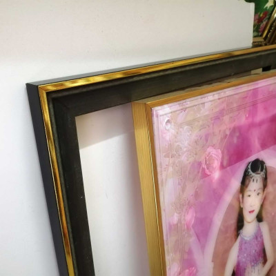 Bộ tranh gương 3 bức. Chất liệu bề mặt gồm 2 lựa chọn PVC hoặc mica trong suốt, 2 lựa chọn viền khung ms: 23129727L1