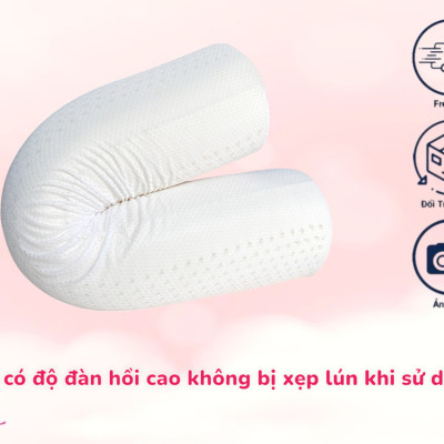 Gối Ôm Cao Su Thiên Nhiên Diamond - Nâng Đỡ Êm Ái Gác Ôm Thoải Mái