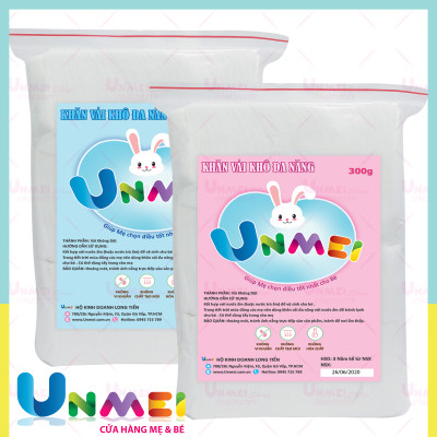 Combo 5 Gói Khăn Vải Khô Đa Năng Unmei 300g/Túi