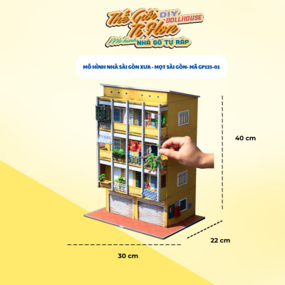 Mô Hình Tự lắp ráp DIY Sài Gòn Xưa - Thế Giới Tí Hon - GP135-01 - Mọt Sài Gòn