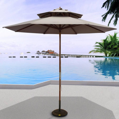 Dù gỗ 2 tầng nhiều màu ( không bao gồm đế dù)